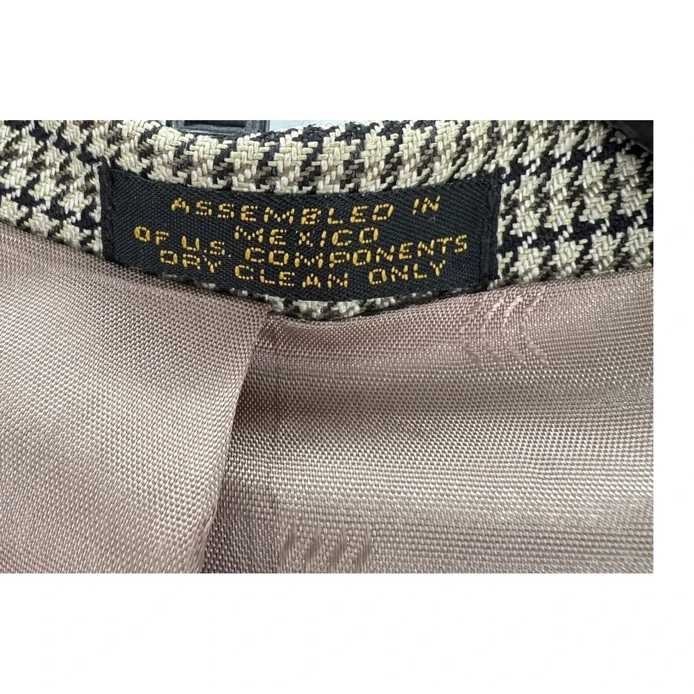 Robert Stock Mens 46L Houndstooth 2‎ Button Blazer Sport Coat Jacket Wool
